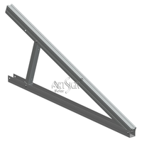 ARTSIGN Soporte de Trípode Solar Ajustable de Aluminio con Canal en U, Kit Completo de Rieles para Sistema de Montaje de Paneles Solares en Techos Metálicos y Suelos