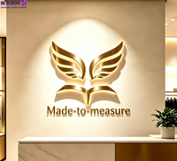 Lettres 3D en acier inoxydable personnalisées rétroéclairées par LED, halo inversé illuminé, logo mural pour entreprise, bureau, signalétique, étanche IP65, usage commercial