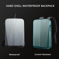 Mochila para ordenador con carcasa dura de plástico de Material duradero resistente al agua para hombre de negocios antirrobo con bloqueo TSA, mochila para portátil Usb