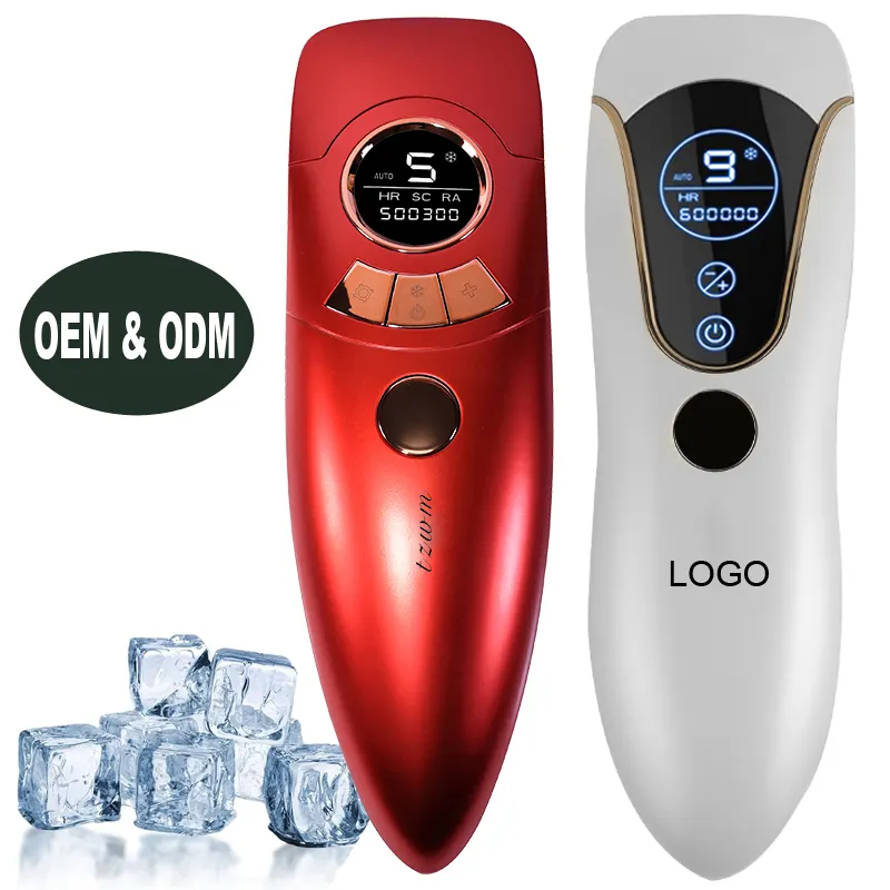 Painless Ice Cooling Facial Laser Hair Removal Epilator Handheld Home Use Painless IPL Laser Hair Removal Device OEM Logo