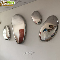 Sculpture murale en pierre en acier inoxydable YOUFINE, décoration de jardin moderne, pour l'extérieur