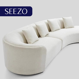 Modern Luxury Hotel Lobby Sofa New 4-6 Seater Modular Furniture Velvet Upholster <strong>Circle</strong> <strong>Couch</strong> for Living Room Bedroom Dining - Product Image 2