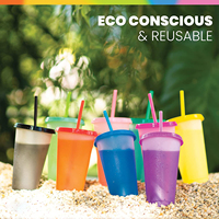 Gobelets réutilisables en plastique de 710 ml avec couvercle et paille, thème Noël, couleur personnalisée, mug magique thermosensible à changement de couleur