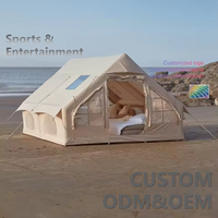 Tente de camping gonflable de luxe, toutes saisons, imperméable, en tissu Oxford, grande tente familiale, installation facile, tente d'extérieur