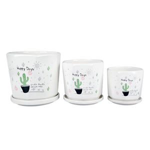 ชุดใหญ่โมเดิร์นแคคตัส <span class=keywords><strong>Happy</strong></span> <span class=keywords><strong>Day</strong></span> กระถางดอกไม้เซรามิกปลูกพืช - Product Image 1