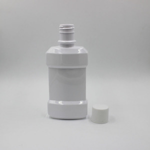 White 250Ml <b>Mouthwash</b> Bottle Pet Plastic Oral Care Solution Container Household Packaging <b>Dispenser</b> Flat Design In Stock - Product Image 2