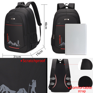 Sac à dos pour ordinateur portable en polyester grande capacité multifonctionnel, étui de rangement imperméable et tendance, sac à bandoulière pour l'école - Product Image 2