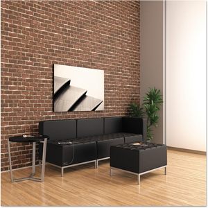 Sofá Seccional en Forma de L sin Brazos Alera Serie ALE QUB, 26 3/8 X 26 3/8 X 30 1/2, Negro, Extensible Eléctrico, Material Bouclé, para Sala de Estar - Product Image 6