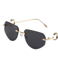 Lunettes de soleil tendance européennes et américaines, nouveau modèle à bords coupés, verres circulaires évidés, vente en gros transfrontalière, anti-UV unisexe UV400