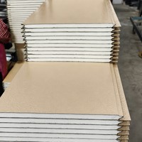 Panneaux sandwich en mousse de polyuréthane ignifugés les plus populaires, panneaux muraux extérieurs isolés en PU pour la construction d'entrepôts