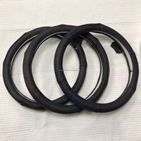 Protection de volant de voiture en cuir véritable universelle, forme ronde O et forme D