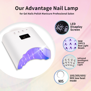 Hochleistungs-78-W-Akku-Nageltrockner mit wiederauf ladbarer <span class=keywords><strong>LED</strong></span>-UV-Lampe für den Salon Verwenden Sie Maniküre und Pediküre Portable Desktop Wireless Pro