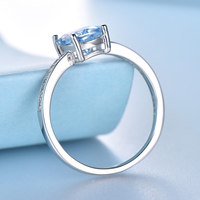 Saudi Arabia Topaz Engagement Rings, Sterling Silver