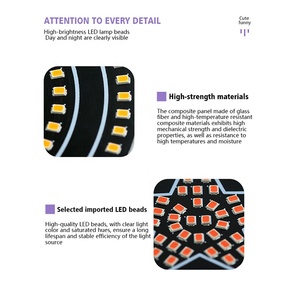 Lampe LED créative de décoration de véhicule alimentée par USB à motif d'étoile Lumière de fenêtre de voiture Lumière d'expression animée enfichable par USB <span class=keywords><strong>pour</strong></span> voitures - Product Image 3