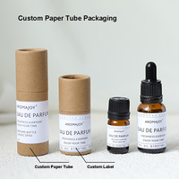 Tubo de Papel Cosmético con Logotipo Personalizado Impreso y Revestimiento de Aluminio, Tubo de Papel Kraft para Aceites Esenciales, Caja de Embalaje Personalizada