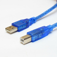 Hoomall — câble usb pour imprimante et de données, câble double bouclier, bleu et noir, 0.3m, USBA/B