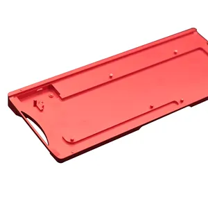 Cnc Keyboard Red Anodizing Mechanical aluminium Keyboard Case Custom CNC Keyboard