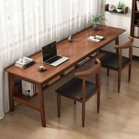 Table longue contre le mur, table étroite, bureau rectangulaire, bureau pour deux personnes