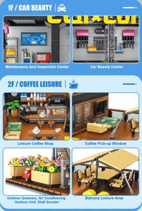 Nouveauté du mois : Express JD113 Coffee Car Repair <span class=keywords><strong>Club</strong></span>, jouets créatifs de bricolage, blocs de construction, cadeau pour garçons, 2496 pièces - Product Image 4