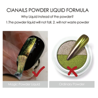 CIANAILS Aurora Vernis à ongles Effet miroir Marque privée Pigment à ongles chromé Poudre liquide chromée pour ongles