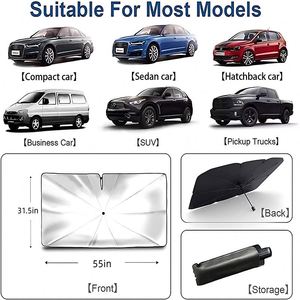 Hot Selling Custom Logo Foldable Car Windshield <b>Umbrella</b> UV Protection Sunshade <b>Umbrella</b> Car Window Sunshade - Product Image 4