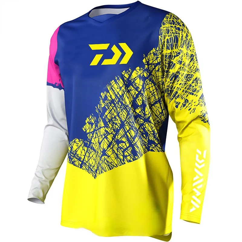 Gesublimeerde Heren Mouw Mtb Shirts Downhill Mountainbike Jersey