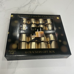 <strong>Luxury</strong> Christmas <strong>Crackers</strong> Packaging with Custom Logo Recycled Coated Paper Rigid Boxes Embossing UV/Hot Stamping Surprise Toys - Product Image 2
