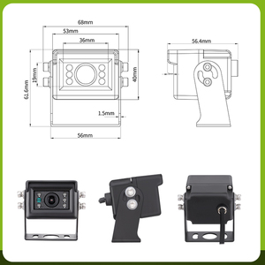 Tốt nhất tùy chỉnh 5 LED đảo ngược sao lưu xe máy ảnh với AHD/CCD cảm biến 25ft tầm nhìn ban đêm cho van/Xe Tải - Product Image 3