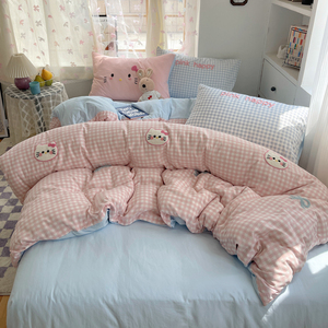 Nhẹ Dễ Thương Gió Những Đám Mây Lông Cừu Tấm Bộ Ngọt Ngào Và Vô Hót Sữa Loại Cho Mùa Đông Bộ Đồ Giường Thoáng Khí Thoải Mái - Product Image 2