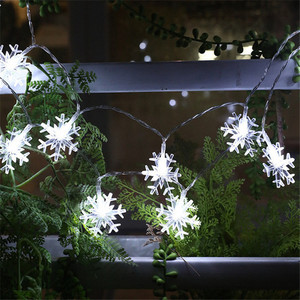 Fiocco di neve LED String Lights Fairy Lights Festoon Led Light ghirlanda a batteria decorazioni natalizie di capodanno - Product Image 4