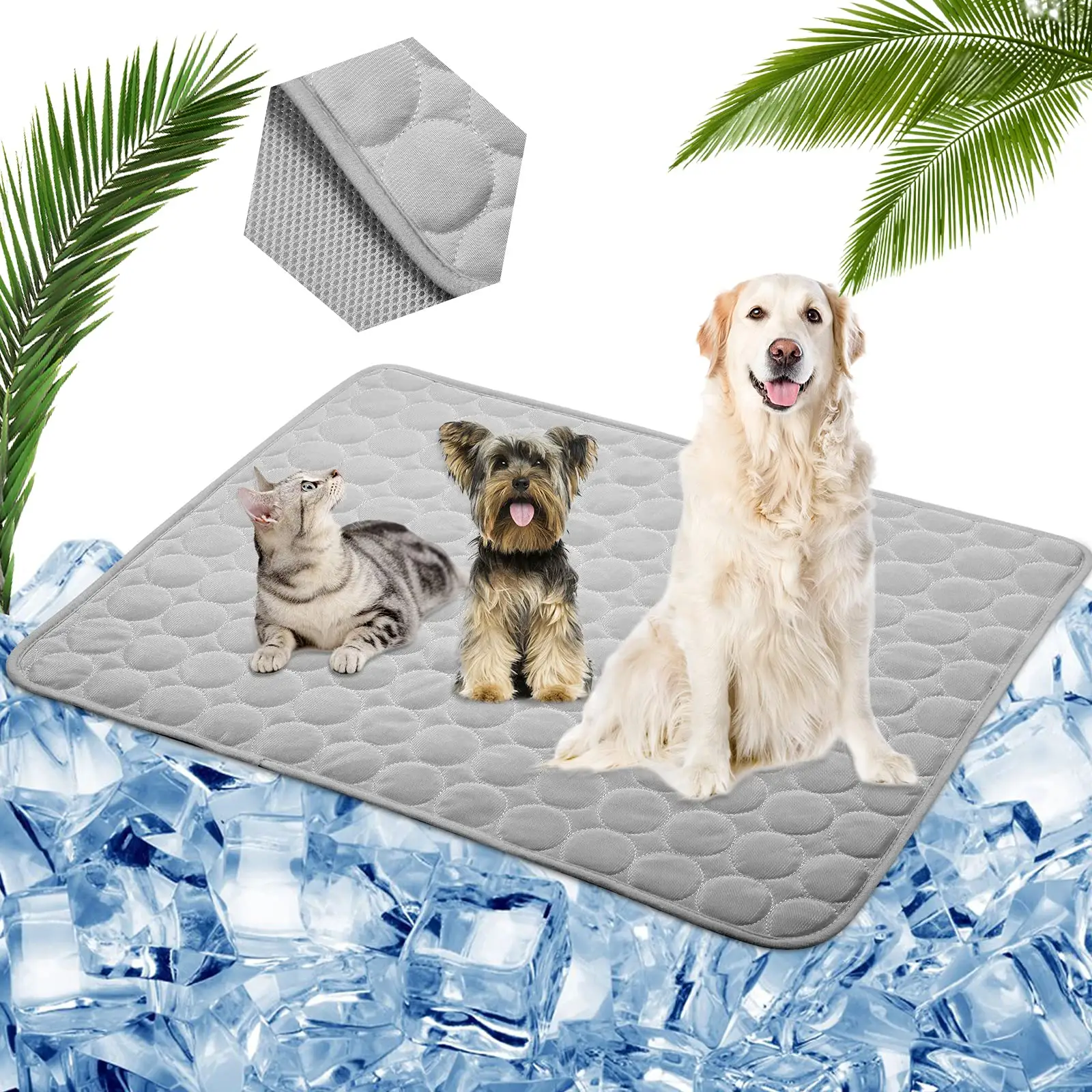 Tapis chauffant antidérapant en silicone de qualité alimentaire pour chien et chat le tapis de refroidissement pour animaux de compagnie