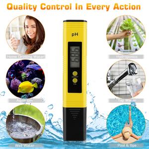 เครื่องวัดค่า <span class=keywords><strong>pH</strong></span> 0-14ที่มีความแม่นยำสูงเครื่องทดสอบค่า <span class=keywords><strong>pH</strong></span> แบบพกพาพลาสติกที่แม่นยำสำหรับการดื่มน้ำตู้ปลาสปาที่กำหนดเอง obm/oM/odm - Product Image 4