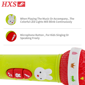 Chất Lượng Cao Tùy Chỉnh Mini Loa Đồ Chơi Đa Chức Năng Trẻ Em Của Karaoke Microphone Với Lập Trình Trống Pin Hoạt Động - Product Image 4