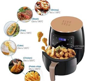 Appareils de cuisine à revêtement antiadhésif en acier inoxydable, friteuse à air numérique multifonctionnelle, sans huile, économe en énergie - Product Image 2