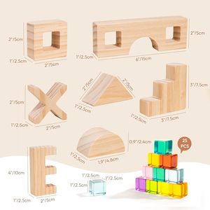 36 шт., набор деревянных строительных блоков - Product Image 4
