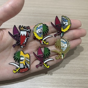 Saudi arabia UAE oman bahrain quốc gia ngày Trâm tùy chỉnh men Pin huy hiệu cờ pins từ men pins - Product Image 5