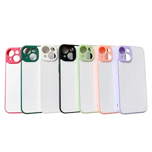 MOQ 10pcs 7 Bunte kunden spezifische robuste Schutz 2d Tpu Pc Sublimation leere Telefon hülle für iPhone 13pro max