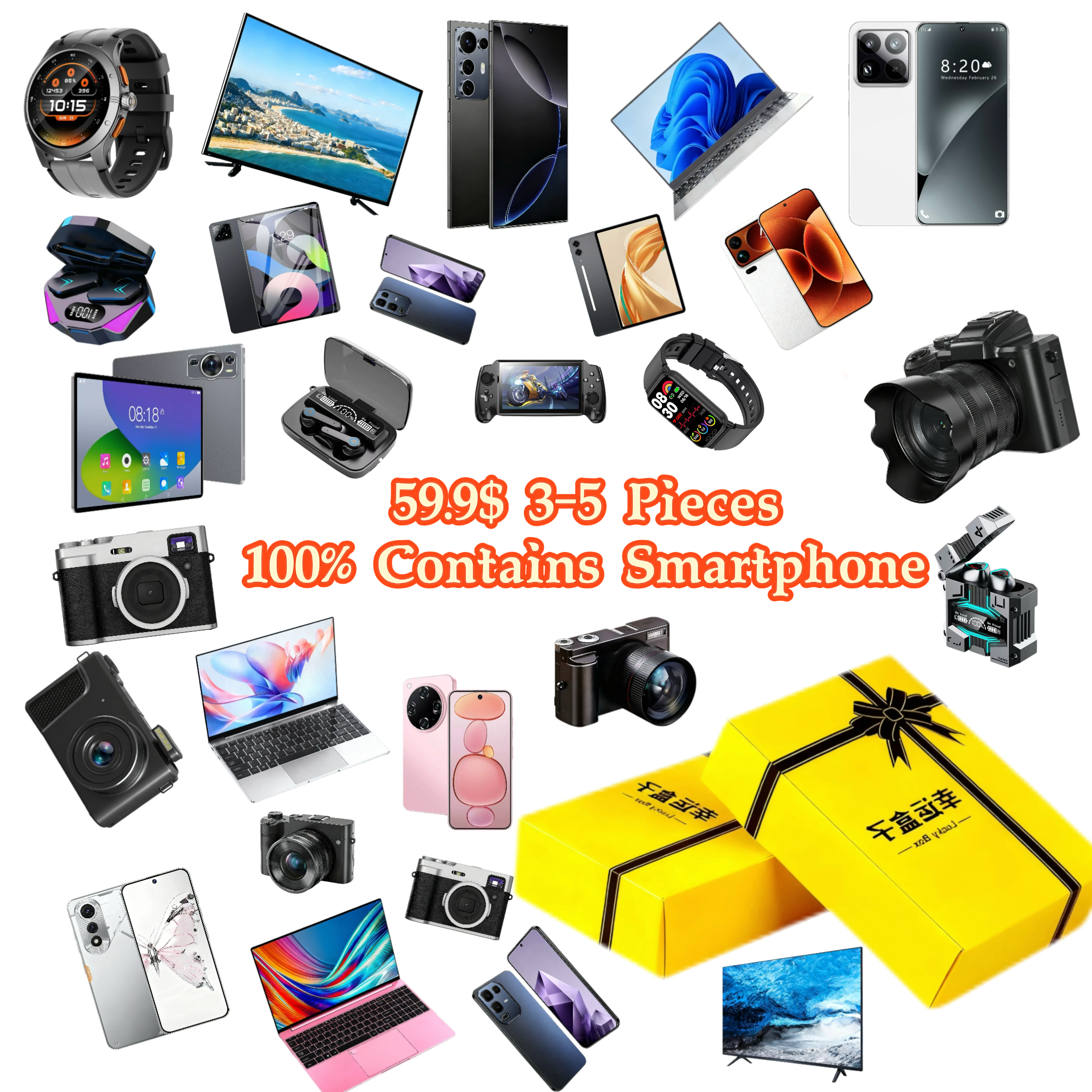 3 à 5 Pièces 100% Couleur Smartphone Multi