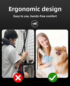 Sèche-cheveux portable pour animaux de compagnie à suspendre au cou, pour un toilettage mains libres des chats et des chiens - Product Image 2