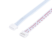 Cable plano blanco de 4 pines hembra con marca roja 80C 300V, pin 1 con orificio para sensor I2C, motor paso a paso, OEM
