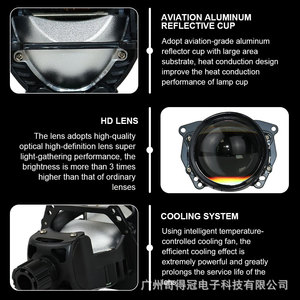 QIDEWIN K116 Laser Lens Headlights D1S 30000 Lm 65W Car LED <b>Projector</b> <b>Lights</b> - Product Image 3