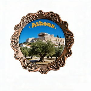 แม่เหล็กติดตู้เย็นโลหะพิมพ์ลาย UV ของที่ระลึกกรีซเอเธนส์ยอดนิยม ปรับแต่งได้ - Product Image 3