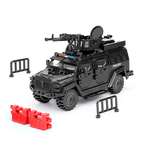 Exquis jouet de construction de véhicule spécial voiture de police avec équipement de barricade et armes, modèle en plastique ABS, <span class=keywords><strong>cadeau</strong></span> pour <span class=keywords><strong>garçon</strong></span> - Product Image 2