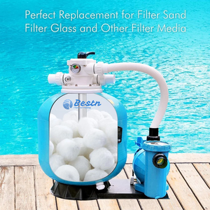 500g 700g 1000g 50mm Weiße 96% Voidage 1,38g/cm³ Dichte Schwimmbadfilter-Faserbälle BS-FFB Modell Schneideservice <span class=keywords><strong>Bestn</strong></span> - Product Image 6