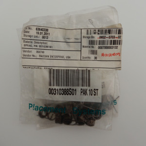 สปริงอะไหล่ SMT สำหรับเครื่อง SIEMENS SIPLACE ASM 00310388 - Product Image 3
