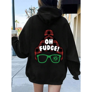 Sweat à capuche oversize en molleton de coton doux de qualité supérieure pour femmes, streetwear personnalisé, impression sur écran - Product Image 4