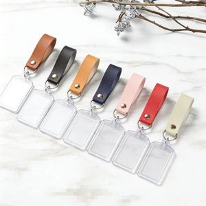 Custom New Style Diy Pu Leather <b>Keychain</b> With Various Shapes Transparent Photo Frame <b>Keychain</b> - Product Image 2