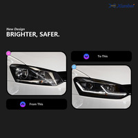 Conjunto de Faros Delanteros Bi-LED para VW Polo MK5 2011-2018, Luces LED DRL, Señal de Giro, CAN Bus, Plug and Play, Repuestos para Automóviles