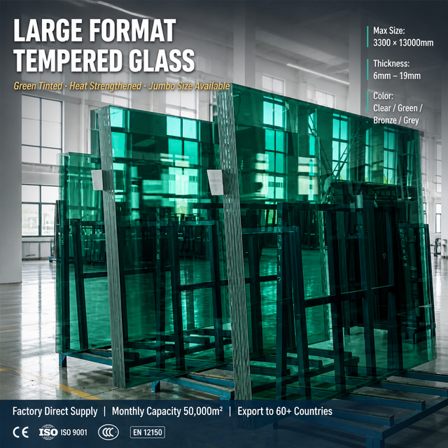 Building Glass Price Factory Wholesale 4mm 5mm 6mm 8mm 10mm 12mm 15mm 19mm Custom clear Fully Tempered Toughened Safety Glass
