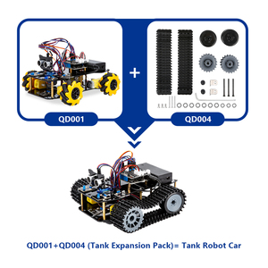 ACEBOTT Kit de voiture de robot de réservoir de tige fabriqué en Chine programmation de bricolage avec tutoriel ESP32 Robot de codage d'application WIFI pour l'éducation pour <span class=keywords><strong>Arduino</strong></span> - Product Image 2